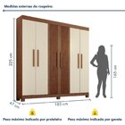 Guarda Roupa Casal 6 Portas 2 Gavetas 100% Mdf Norten Imbuia