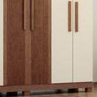 Guarda Roupa Casal 6 Portas 2 Gavetas 100% Mdf Norten Imbuia