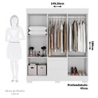 Guarda-roupa Casal 6 Portas 2 Gavetas 149cm Chantrieri Espres