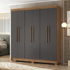Guarda-Roupa Casal 6 Portas 2 Gavetas 194,40cm Toledo Santos
