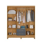 Guarda Roupa Casal 6 Portas 2 Gavetas 1 53m Freijo / Cinza Pa