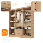 Guarda Roupa Casal 6 Portas 2 Gavetas 8 Prateleiras 1 Cabidei