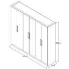 Guarda-roupa Casal 6 Portas 2 Gavetas  Demolição/branco