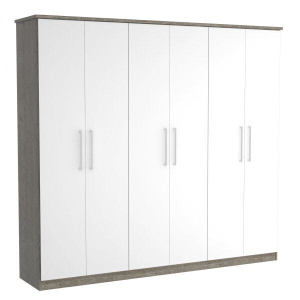 Guarda-roupa Casal 6 Portas 2 Gavetas  Demolição/branco
