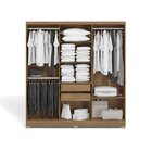 Guarda Roupa Casal 6 Portas 2 Gavetas  Fosco