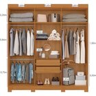 Guarda-roupa Casal 6 Portas 2 Gavetas Amarok  Carvalho Grife/