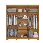 Guarda-roupa Casal 6 Portas 2 Gavetas Amarok  Carvalho Grife/