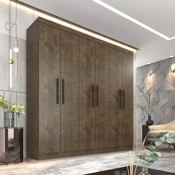 Guarda Roupa Casal 6 Portas 2 Gavetas Amazônia Sallêto Móveis