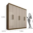 Guarda Roupa Casal 6 Portas 2 Gavetas Amazônia Sallêto Móveis