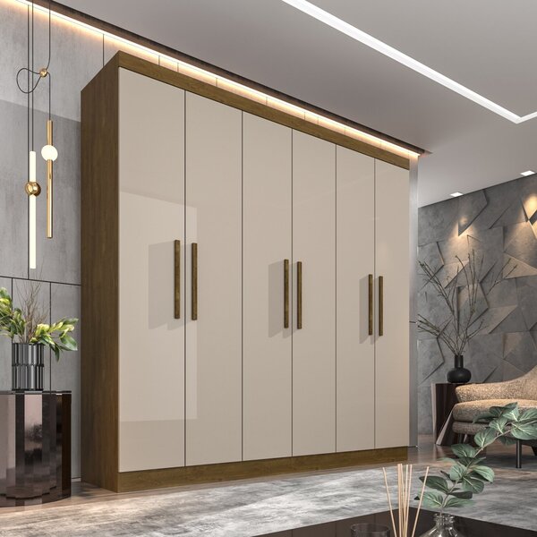 Guarda Roupa Casal 6 Portas 2 Gavetas Amazônia Sallêto Móveis