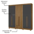 Guarda-roupa Casal 6 Portas 2 Gavetas Atacama/grafite - Aramó