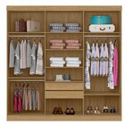 Guarda-roupa Casal 6 Portas 2 Gavetas Atacama/grafite - Aramó