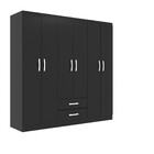 Guarda Roupa Casal 6 Portas 2 Gavetas Atalaia Evidência Móveis