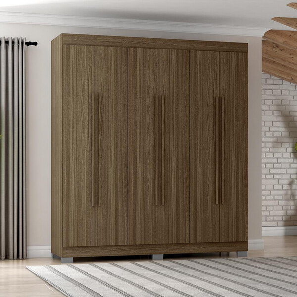 Guarda Roupa Casal 6 Portas 2 Gavetas Barcelona Poquema