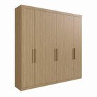 Guarda Roupa Casal 6 Portas 2 Gavetas Bélgica  Cedro
