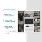 Guarda Roupa Casal 6 Portas 2 Gavetas Branco C/ Escrivaninha