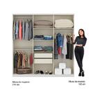 Guarda Roupa Casal 6 Portas 2 Gavetas Branco Carraro