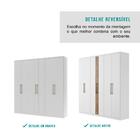 Guarda Roupa Casal 6 Portas 2 Gavetas Branco Carraro
