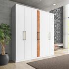 Guarda Roupa Casal 6 Portas 2 Gavetas Branco Carraro