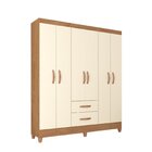 Guarda Roupa Casal 6 Portas 2 Gavetas Brasilia  Canelato Rúst
