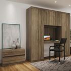 Guarda Roupa Casal 6 Portas 2 Gavetas C/ Escrivaninha