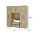 Guarda Roupa Casal 6 Portas 2 Gavetas C/ Escrivaninha