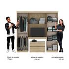 Guarda Roupa Casal 6 Portas 2 Gavetas C/ Painel De Tv