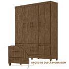 Guarda Roupa Casal 6 Portas 2 Gavetas Castanho Wood Ms912 Mov