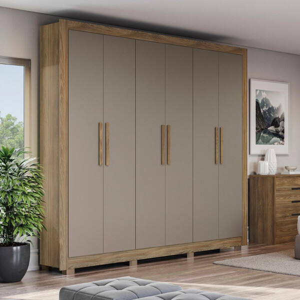 Guarda Roupa Casal 6 Portas 2 Gavetas Cb02m569 Kappesberg