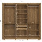 Guarda Roupa Casal 6 Portas 2 Gavetas Cb02m569 Kappesberg