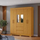 Guarda-roupa Casal 6 Portas 2 Gavetas Com Espelho 149cm Chant