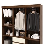 Guarda-roupa Casal 6 Portas 2 Gavetas Com Espelho Ideval Imbu