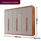 Guarda Roupa Casal 6 Portas 2 Gavetas Com Espelho Mdf Veracru