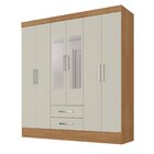 Guarda-roupa Casal 6 Portas 2 Gavetas Com Espelho Pinheiro Es