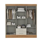 Guarda-roupa Casal 6 Portas 2 Gavetas Com Espelho Pinheiro Es