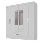 Guarda-roupa Casal 6 Portas 2 Gavetas Com Espelho Pinheiro Es