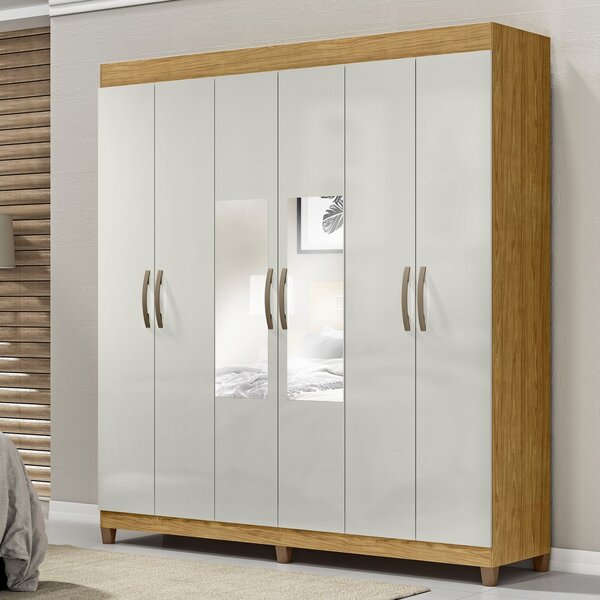 Guarda-roupa Casal 6 Portas 2 Gavetas Com Espelho Santarém Es