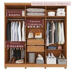 Guarda-roupa Casal 6 Portas 2 Gavetas Com Pés 100% Mdf Nápole