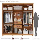 Guarda-roupa Casal 6 Portas 2 Gavetas Com Pés 100% Mdf Nápole