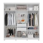 Guarda-roupa Casal 6 Portas 2 Gavetas Com Pés 100% Mdf Nápole