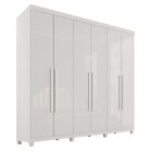Guarda-roupa Casal 6 Portas 2 Gavetas Com Pés 100% Mdf Nápole
