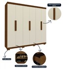 Guarda Roupa Casal 6 Portas 2 Gavetas Com Pés Império Gelius