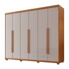 Guarda Roupa Casal 6 Portas 2 Gavetas Com Pés Mdf Veracruz Na