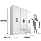 Guarda Roupa Casal 6 Portas 2 Gavetas Cometa Sallêto Móveis B
