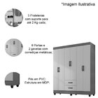 Guarda-roupa Casal 6 Portas 2 Gavetas E 5 Prateleira Lisa Mdp