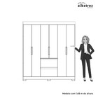 Guarda Roupa Casal 6 Portas 2 Gavetas Essenza Albatroz