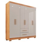 Guarda-roupa Casal 6 Portas 2 Gavetas Estrela Premium Cinamom