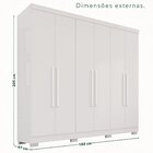 Guarda-roupa Casal 6 Portas 2 Gavetas França
