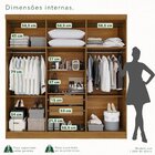 Guarda-roupa Casal 6 Portas 2 Gavetas França