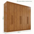 Guarda-roupa Casal 6 Portas 2 Gavetas França